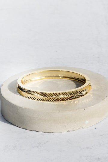 SUNRAY BANGLE- 14K GOLD PLATE